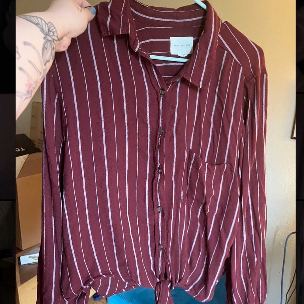 Blouse with Tie Front